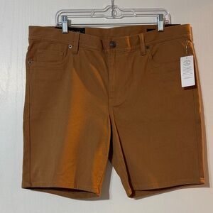Treasure & Bond Tan Flat Front Shorts